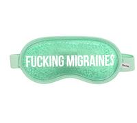 fisura. Masque pour les yeux en gel froid "F*cking Migraines". Masque pour migraine Réutilisable. Masque en gel pour les yeux gonflés et les cernes. Masque oculaire avec message