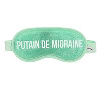 FISURA - Masque pour les yeux en gel froid "P*tain de Migraine". Masque gel pour les yeux gonflés et les cernes. Masque oculaire rafraîchissant avec message. 18,5 cm x 9 cm