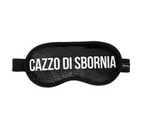 FISURA - Masque Yeux Froid "C*zzo di Sbornia". Masque froid noir pour les yeux. Masque en gel pour les yeux gonflés et les cernes. Masque rafraîchissant avec message. 18,5 cm x 9 cm