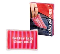 Fisura - Mini Chauffe-Mains Gel réutilisable de Poche “Better Late”, Pratique pour l’Hiver, activités extérieures, Ski, randonnée, Sport ou Voyage. 1 unité