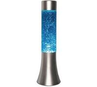 Fisura - Mini lampe à poser en métal et verre Paillettes Bleu G