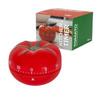 Fisura - Minuteur de Cuisine Original en Forme de Tomate. Minuteur de Cuisine analogique 60 Minutes pour Enfants et Adultes. Timer Pomodoro Classique et Cadeau Original
