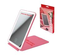 Fisura - Miroir Maquillage de Voyage Original “Better Late Than Ugly”, Miroir Maquillage Portable avec lumières, 3 Couleurs de lumière, luminosité réglable, Pliable, contrôle Tactile.