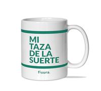 fisura. - Mug original en céramique avec message “Mi taza de la suerte”. Tasse drôle et inspirante. Mug original 320 ml utilisable au micro-ondes et lave-vaisselle.