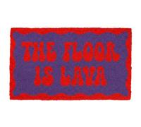 fisura. - Paillasson Coco Floor is Lava. Paillasson d’entrée Original | Paillasson antidérapant PVC. Intérieur violet et rouge peint à la main. Entrée originale. 70 × 40 cm