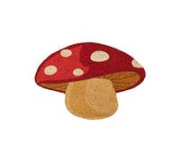 fisura. - Tapis intérieur en Forme de Champignon. Paillasson Original en Noix de Coco avec Support antidérapant en PVC. Dimensions : 70 x 40 cm. (Champignon, Rouge)
