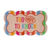 Fisura - Paillasson d'entrée Maison “Too Hot” en Fibre de Coco avec Base antidérapante en PVC. Tapis Multicolore Peint à la Main. Forme Originale et Style Fun. 70 x 40 cm