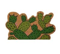 Fisura - Paillasson entrée Maison Cactus en Noix de Coco avec Base antidérapante en PVC. Paillasson de Forme Originale. Dimensions : 70 cm x 40 cm x 1,5 cm