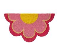 Paillasson coco FISURA fleur rose 70 x 40 cm antidérapant - pour entrée