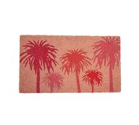 fisura. - Paillasson Original Palmiers en Fibre de Coco avec Base antidérapante en PVC. Paillasson d'entrée pour la Maison. Paillasson Rose. Peint à la Main. Dimensions : 70 cm x 40 cm.