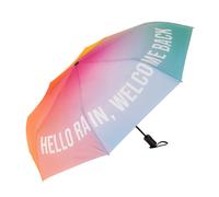 Fisura - Parapluie pliable original “hello rain” dégradé. Petit parapluie femme automatique, format voyage, résistant au vent. 96 cm de diamètre ouvert.
