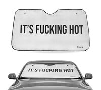 Fisura - Pare-Soleil Voiture Avant “F*cking Hot”. Écran Thermique Original en Aluminium. Protection UV pour Pare-Brise Automobile. Rideau réfléchissant 130 x 70 cm.