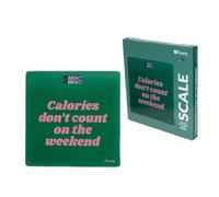 Fisura - Pèse-personne numérique "calories don't count". Pèse-personne en verre. Balance électronique jusqu'à 180 kg avec précision de 50 g, technologie Step-On. 30 x 30 cm.