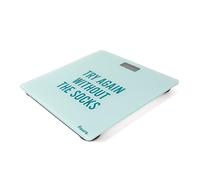 Fisura - Pèse-personne numérique. Pèse-personne en verre. Pèse-personne électronique jusqu'à 180 kg et 50 g de précision, technologie Step-On. 30 x 30 cm (Try again, vert)