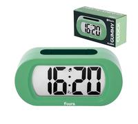 Fisura - Réveil Digital Vert, réveil LED écran Affichage 12/24 Heures avec rétroéclairage, Horloge Chambre à Piles, Fonctionne avec 3 AAA Non incluses