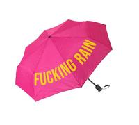 FISURA - Parapluie pliant original “f*cking rain”. Mini parapluie rose et jaune. Parapluie femme compact. Parapluie pliant automatique. Parapluie de voyage.