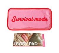 Fisura - Sac de gel chaud ou froid « Survival Mode » avec perles de gel chaud ou froid, coussin thermique menstruel, contractures et blessures, cadeau pour femme.