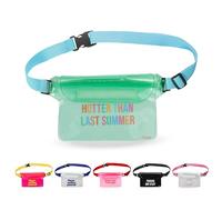 Fisura - Sac étanche “Last Summer”. Banane Verte et Bleue imperméable avec Ceinture Ajustable. Idéal pour Garder Vos Affaires au Sec. 22,5 cm x 12,5 cm.