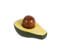 Fisura - Salière et poivrière originales Salières et poivrières de table aux formes amusantes. Ensemble de salières et poivrières en céramique.Salière et poivrière de table (Avocat, vert)