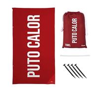 FISURA - Serviette de Plage Rouge P*to calor, Microfibre légère, Anti-Sable, séchage Rapide. Parfaite pour la Plage, la Piscine, Le Camping ou Les Pique-niques d'été.