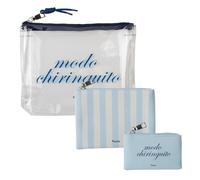Fisura - Set de 3 Trousses Originales “Modo chiringuito”, Trousse de Maquillage, Pochette pour médicaments et Petit Porte-Monnaie, Accessoires en PVC et PU, Organisateur de Sac Pratique et résistant
