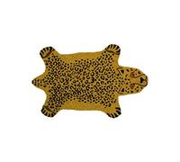 Fisura - Tapis d'entrée en Forme. Paillasson Original en Noix de Coco avec Support antidérapant en PVC. Dimensions : 70 x 40 cm. (Tigre, Jaune)