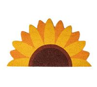 Fisura - Tapis d'entrée en Forme. Paillasson Original en Noix de Coco avec Support antidérapant en PVC. Dimensions : 70 x 40 cm. (Tournesol, Jaune)