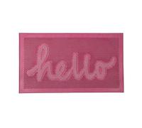 Fisura Tapis d'entrée original Hello rose en caoutchouc, 70 x 40 cm