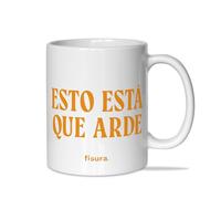 Fisura Tasse en céramique avec message « This is que arde ». Tasse originale avec message amusant. Tasse de 320 ml. Passe au micro-ondes et au lave-vaisselle.
