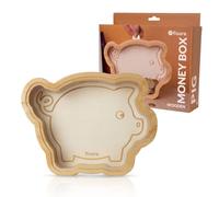 Fisura - Tirelire Cochon en Bois pour Enfant. Tirelire Transparente et Originale en Méthacrylate pour Pièces et Billets. Idée Cadeau Amusante. 22,5 x 16 cm.