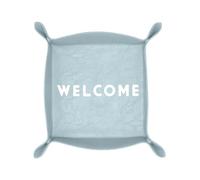 Fisura - Vide Poche entrée. Vide Poche Original. Organiseur de clés en Similicuir. Dimensions : 19 x 19 centimètres. (Welcome, Bleu)