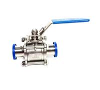 Fit 19mm 3/4" Pipe OD x 1.5" Tri Clamp 3-Piece Ball Shut Off Valve SUS 304 Stainless Beer Brewing Home Factory