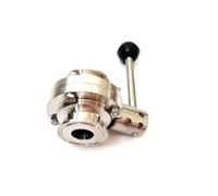 Fit 25mm 1" Pipe OD x 1.5" Tri Clamp Flow Control Valve SUS 316L Stainless Beer Brewing