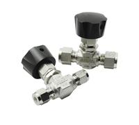 Fit 3 6 8 10 12mm 1/8" 1/4" 3/8" 1/2" OD Tube Compression Needle Valve Crane 316 Stainless Steel Flow Control Forged 3000 PSI(Gas,3mm)