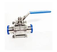 Fit 32mm 1-1/4" Pipe OD x 1.5" Tri Clamp 3-Piece Ball Shut Off Valve SUS 304 Stainless Beer Brewing Home