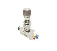 Fit 4 6 8 10 12 14mm OD PU Tube Push In Bulkhead 304 Stainless Shut Off Metering Micro Needle Valve Flow Regulating(Elbow,6mmm)