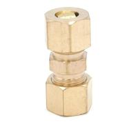 Fit 5/16" Tube OD Straight Compression Union Brass Pipe Fitting Connector