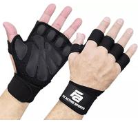 Fit Active Sports Gants d'Haltérophilie Ventilés avec Protège-Poignets Intégrés, Protection Complète de la Paume et Adhérence Supplémentaire Idéal pour les Tractions