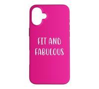 Fit and Fabulous Funny Fitness Statement Gym Humour Coque pour iPhone 16 Plus