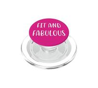 Fit and Fabulous Funny Fitness Statement Gym Humour PopSockets PopGrip pour MagSafe