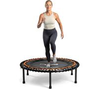 Fit Bounce Pro II Mini Trampoline Fitness Bungee|Fabrication Professionnel pour Adultes, Silencieux, Pliable|Incluant DVD, Sac Rangement, Compteur de Sauts, Vidéos d’Exercices en Ligne