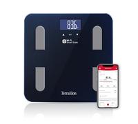 Fit Coach-Balance Connectée Wifi,Impédancemètre,Analyse Des Masses Graisseuse,Musculaire,Hydrique,Osseuse Et Viscérale,Imc,Ecran Lcd,Capacité 180 Kg,Plateau Verre,Noir