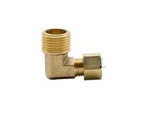 Fit Copper Tube OD 8mm x 1/2" BSPP Male Brass Compression Union Elbow 90 Degree Fitting Connector Water Gas Oil