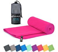 Fit-Flip Serviette Microfibre - pour Le Sport, Musculation et la Piscine - compacte, Ultra-légère et Rapidement sèche - Parfait pour la Natation, la Plage et Le Voyage (50x100cm Fuchsia)