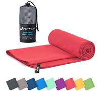 Fit-Flip Serviette Microfibre - pour Le Sport, Musculation et la Piscine - compacte, Ultra-légère et Rapidement sèche - Parfait pour la Natation, la Plage et Le Voyage (70x140cm Corail)