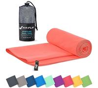 Fit-Flip Serviette Microfibre - pour Le Sport, Musculation et la Piscine - compacte, Ultra-légère et Rapidement sèche - Parfait pour la Natation, la Plage et Le Voyage (40x80cm pêche)