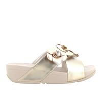 Fitflop Sandales LULU Flower Cross Slides pour femme, Platino, pointure 38, Platino, 38 EU