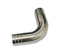 Fit for 38mm 1.5" I/D Hose Barbed 304 Stainless Steel 90 Degree Elbow Pipe Fitting Connnector