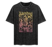 Fit for an Autopsy Summer Casual Tee Short Sleeve Crew Neck Cotton Tops Unisex Washed Vintage T-Shirt Black S