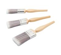 Fit For The Job Ensemble de 3 pinceaux Diamond artisanaux pour Une Finition Lisse avec des peintures-émulsions à Aspect Brillant et satiné sur Les Murs, plafonds, Meubles, Bois et métal